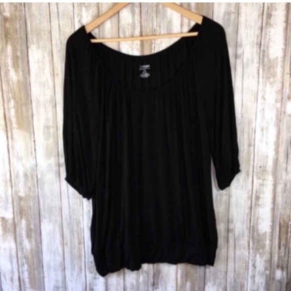Lane Bryant Tops - Lane Bryant Black Flowy Blouse